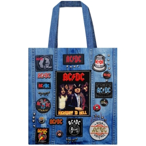 Ac/Dc - Highway To Hell (Multicolour, Battle, Totebag) ryhmässä MERCHANDISE / Merch / Nyheter / Hårdrock @ Bengans Skivbutik AB (5633044)