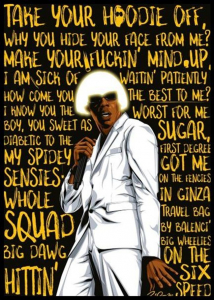 Tyler The Creator - Glam Lyrics 91,5 X 61 Cm ryhmässä Merchandise @ Bengans Skivbutik AB (5634350)