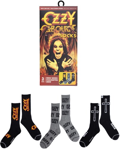 Ozzy Osbourne - Socks 3 Pack In Gift Box (One Size) ryhmässä MERCHANDISE / Strumpor / Heavy Metal @ Bengans Skivbutik AB (5634575)