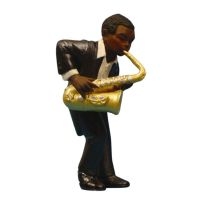Jazzfigur - Bas Saxofon (Höjd Ca 12Cm) ryhmässä MERCHANDISE / Accessoarer /  @ Bengans Skivbutik AB (5634909)