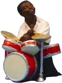 Jazzfigur - Trummor (Höjd Ca 12Cm) ryhmässä MERCHANDISE / Accessoarer /  @ Bengans Skivbutik AB (5634914)