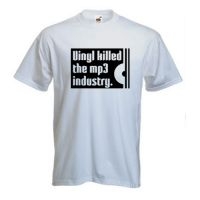 Vinyl Killed The Mp3 Industry - T-Shirt (Small) ryhmässä MERCH @ Bengans Skivbutik AB (5635296)