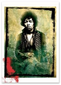 Hendrix Jimi - Konsttryck (Storlek Ca 30X40cm) ryhmässä MERCHANDISE / Accessoarer / Pop-Rock @ Bengans Skivbutik AB (5635578)