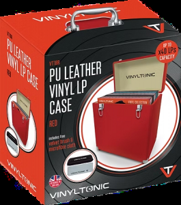 Vinyl Tonic - Pu Leather Lp Case Red Incl Cloth & Brush Set ryhmässä ME SUOSITTELEMME / Vinyltonic @ Bengans Skivbutik AB (5635822)