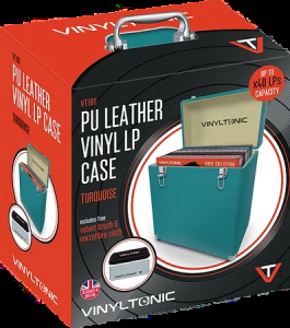 Vinyl Tonic - Pu Leather Lp Case Turquoise Incl Cloth & Brush Set ryhmässä ME SUOSITTELEMME / Vinyltonic @ Bengans Skivbutik AB (5635823)