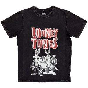Looney Tunes - Characters B&W Stone Wash Uni Bl T-Shirt ryhmässä MERCHANDISE / T-paita / TV-serie @ Bengans Skivbutik AB (5637616r)