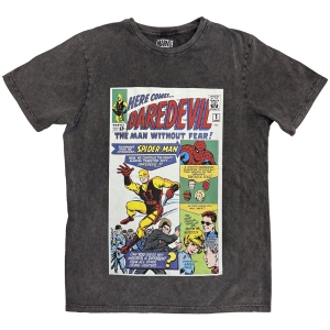 Marvel - Here Comes Daredevil Comic Stone Wash Uni Char T-Shirt ryhmässä MERCHANDISE / T-paita / Film-Musikal @ Bengans Skivbutik AB (5637621r)