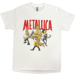 Metallica - Metallica Load Chavez Cartoon Uni Wht T-Shirt ryhmässä MERCHANDISE / T-paita / Hårdrock @ Bengans Skivbutik AB (5637707r)