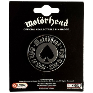 Motorhead - Born To Lose Pin Badge ryhmässä MERCHANDISE / Merch / Hårdrock @ Bengans Skivbutik AB (5638422)