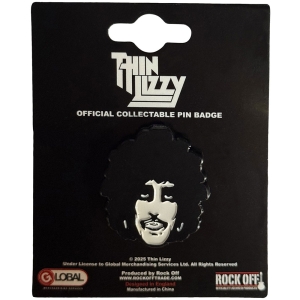Thin Lizzy - Phil Portrait Pin Badge ryhmässä MERCHANDISE / Merch / Hårdrock @ Bengans Skivbutik AB (5638426)