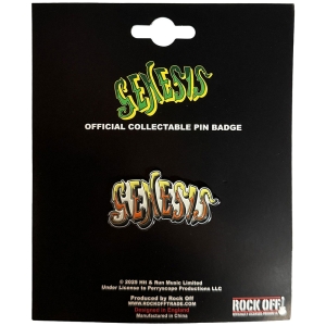 Genesis - Orange Classic Logo Pin Badge ryhmässä MERCHANDISE / Merch / Pop-Rock @ Bengans Skivbutik AB (5638471)