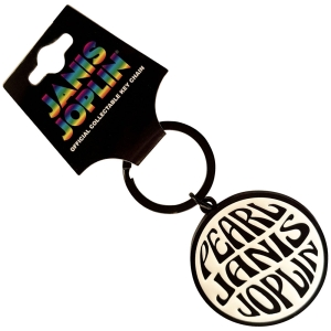 Janis Joplin - Pearl Emblem Mono Keychain ryhmässä MERCHANDISE / Merch / Pop-Rock @ Bengans Skivbutik AB (5638472)