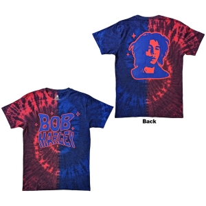 Bob Marley - Trippy Text Uni Red/Blue Dip-Dye T-Shirt ryhmässä MERCHANDISE / T-paita / Reggae @ Bengans Skivbutik AB (5638745r)