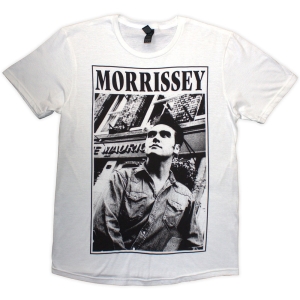 Morrissey - Maurice B&W Uni Wht T-Shirt ryhmässä MERCHANDISE / T-paita / Pop-Rock @ Bengans Skivbutik AB (5638772r)