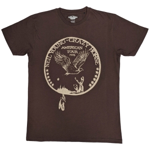Neil Young - Tour 76 Seal Uni Brown T-Shirt ryhmässä MERCHANDISE / T-paita / Pop-Rock @ Bengans Skivbutik AB (5638778r)