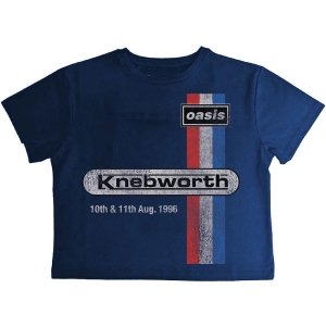 Oasis - Knebworth 96 Lady Navy Crop Top ryhmässä MERCHANDISE / T-paita / Pop-Rock @ Bengans Skivbutik AB (5638780r)