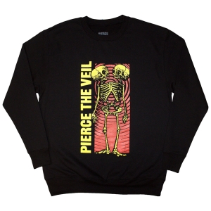 Pierce The Veil - Piercetheveil Wavy Skeleton Uni Bl Sweatshirt ryhmässä MERCHANDISE / Hupparit / Pop-Rock @ Bengans Skivbutik AB (5638786r)