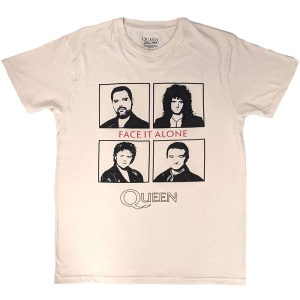 Queen - Face It Alone Squares Uni Natrl T-Shirt ryhmässä MERCHANDISE / T-paita / Pop-Rock @ Bengans Skivbutik AB (5638790r)