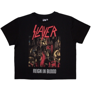 Slayer - Reign In Blood Lady Bl Crop Top ryhmässä MERCHANDISE / T-paita / Hårdrock @ Bengans Skivbutik AB (5638797r)