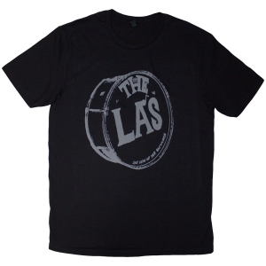 The La's - Grey Drum Head Logo Uni Bl T-Shirt ryhmässä MERCHANDISE / T-paita / Pop-Rock @ Bengans Skivbutik AB (5638806r)