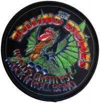 Rolling Stones - Patch Dragon Circle (10,2 Cm) ryhmässä MERCHANDISE / Kangasmerkki / Pop-Rock @ Bengans Skivbutik AB (5639252)