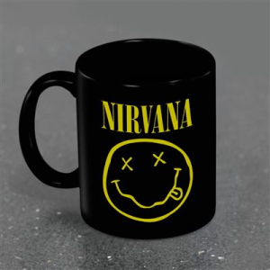Nirvana - Smiley Black Pod Mug ryhmässä MERCHANDISE / Merch / Pop-Rock @ Bengans Skivbutik AB (5639336)