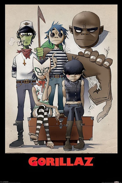 Gorillaz  - Family 91,5 X 61 Cm ryhmässä MERCHANDISE / Poster / Pop-Rock @ Bengans Skivbutik AB (5640251)