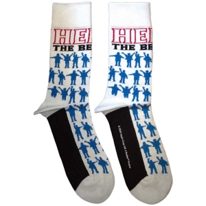 Beatles - Help Silhouettes Repeat Uni Wht Socks (Eu 36-40) ryhmässä MERCHANDISE / / @ Bengans Skivbutik AB (5641746)