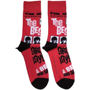 Beatles  - A Hard Day's Night Uni Red Socks (Eu 36-40) ryhmässä MERCHANDISE /  /  @ Bengans Skivbutik AB (5641755)