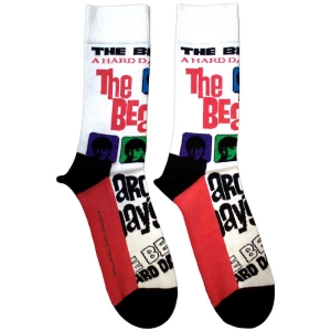 Beatles  - A Hard Day's Night Colours Uni Wht Socks (Eu 36-40) ryhmässä MERCHANDISE /  /  @ Bengans Skivbutik AB (5641756)