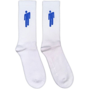 Billie Eilish - Blue Blohsh Uni Wht Socks (Eu 36-40) ryhmässä MERCHANDISE /  /  /  @ Bengans Skivbutik AB (5641759)