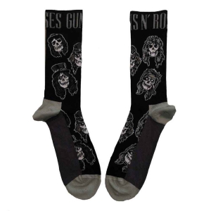 Guns N Roses - Skulls Band Monochrome Uni Bl Socks (Eu 36-40) ryhmässä MERCHANDISE / / @ Bengans Skivbutik AB (5641775)