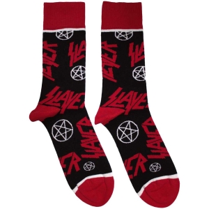 Slayer - Logos And Pentegrams Uni Bl Socks (Eu 36-40) ryhmässä MERCHANDISE /  /  @ Bengans Skivbutik AB (5641821)