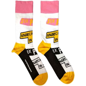Sex Pistols - Anarchy In The Uk Uni Wht Socks (Eu 36-40) ryhmässä MERCHANDISE / / @ Bengans Skivbutik AB (5641824)