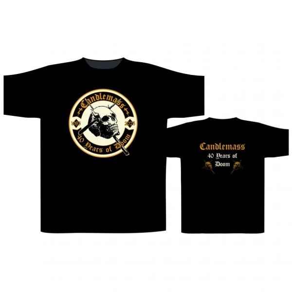 Candlemass - T/S 40 Years Of Doom (Xxl) ryhmässä MERCH / Vaatteet / T-paidat @ Bengans Skivbutik AB (5642837)