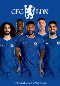 Chelsea Fc  - 2026 A3 Deluxe Calendar ryhmässä ME SUOSITTELEMME / Perjantain julkaisut / 2025-09-26 @ Bengans Skivbutik AB (5642859)