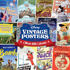 Disney Vintage Posters  - 2026 Square Calendar ryhmässä MERCHANDISE /  /  /  @ Bengans Skivbutik AB (5642876)