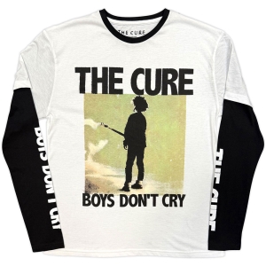 The Cure - Boys Dont Cry Box Uni Wht/Bl Layered Longsleeve  (L) ryhmässä MERCHANDISE / T-paita / Pop-Rock @ Bengans Skivbutik AB (5643668)
