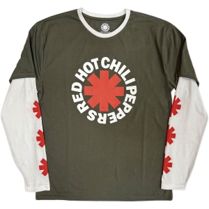 Red Hot Chili Peppers - Classic Asterisk Uni Green/Wht Layer (L) ryhmässä MERCHANDISE / T-paita / Pop-Rock @ Bengans Skivbutik AB (5643768)