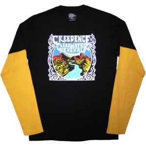 Creedence Clearwater Revival - River Uni Bl/Yell Layered Longsleeve ryhmässä MERCHANDISE / T-paita / Nyheter / Pop-Rock @ Bengans Skivbutik AB (5643856r)