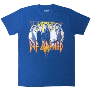 Def Leppard - Band Photo Uni Blue T-Shirt ryhmässä MERCHANDISE / T-paita / Nyheter / Hårdrock @ Bengans Skivbutik AB (5643859r)