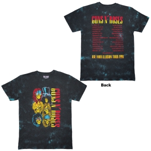 Guns N Roses - Uyi Tour 91 Uni Bl Dip-Dye T-Shirt ryhmässä MERCHANDISE / T-paita / Nyheter / Hårdrock @ Bengans Skivbutik AB (5643865r)