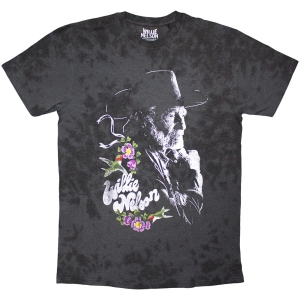 Willie Nelson - Floral Uni Bl Dip-Dye T-Shirt ryhmässä MERCHANDISE / T-paita / Nyheter / Country @ Bengans Skivbutik AB (5643898r)