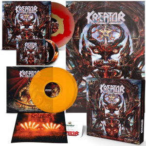 Kreator - Krushers Of The World (Boxset  Gold/Red Ink Spot LP & Transp. Orange 2LP + Digipak 2CD) ryhmässä VINYYLI / Kommande / Hårdrock @ Bengans Skivbutik AB (5644211)