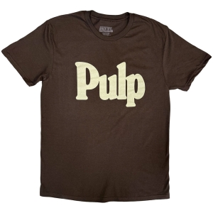 Pulp - New Logo Uni Brown T-Shirt ryhmässä MERCHANDISE / T-paita / Pop-Rock @ Bengans Skivbutik AB (5644420r)
