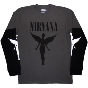 Nirvana - In Utero Mono Uni Char/Bl Layered Longsleeve ryhmässä MERCHANDISE / T-paita / Nyheter / Pop-Rock @ Bengans Skivbutik AB (5644795r)