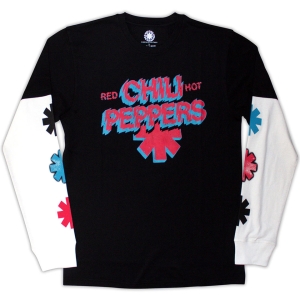 Red Hot Chili Peppers - Shock Logo Uni Bl/Wht Layered Longsleeve ryhmässä MERCHANDISE / T-paita / Nyheter / Pop-Rock @ Bengans Skivbutik AB (5644796r)
