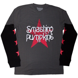 Smashing Pumpkins - Star Logo Uni Char/Bl Layered Longsleeve ryhmässä MERCHANDISE / T-paita / Nyheter / Pop-Rock @ Bengans Skivbutik AB (5644797r)