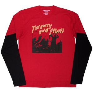 Twenty One Pilots - Live Scribble Uni Red/Bl Layered Longsleeve ryhmässä MERCHANDISE / T-paita / Pop-Rock @ Bengans Skivbutik AB (5644799r)