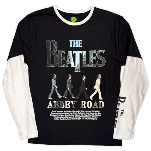 Beatles - Abbey Road Infill Uni Bl/Wht Layered Longsleeve ryhmässä MERCHANDISE / T-paita / Pop-Rock @ Bengans Skivbutik AB (5645414r)